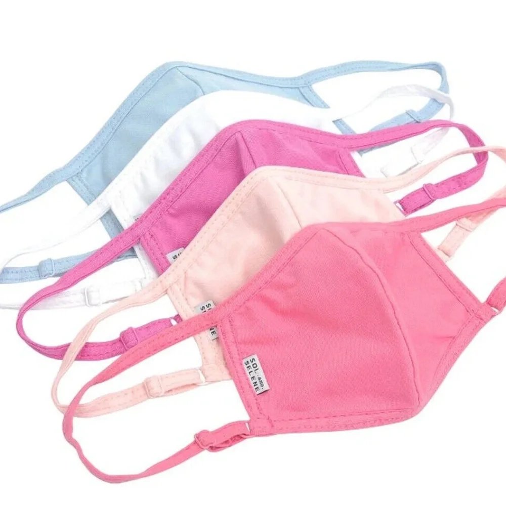 Sol and Selene Unisex Washable Cotton Face Masks - 5 Pack Assorted Colors